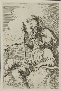 The Works of Salvator Rosa: Man with Cane, Seated and Soldier in Helmut