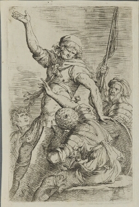 The Works of Salvator Rosa: Four Soldiers, One with Flag