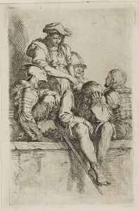 The Works of Salvator Rosa: Five Soldiers