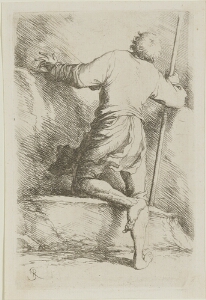 The Works of Salvator Rosa: Man with Staff Seen from Behind