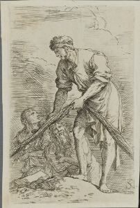 The Works of Salvator Rosa: Man with Fishing Net and Two Other Figures