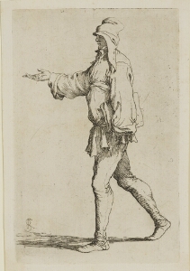 The Works of Salvator Rosa: Man Striding with Right Arm Outstretched