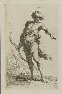 The Works of Salvator Rosa: Man with Bow, Pointing to the Right