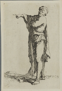 The Works of Salvator Rosa: Man Standing, His Arm Pointing Horizontally