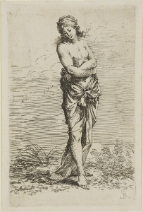 The Works of Salvator Rosa: Semi-Nude, Walking Toward the Right
