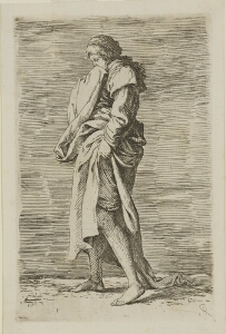 The Works of Salvator Rosa: Young Woman, Walking Toward the Left