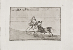 Tauromaquia: A Spanish Mounted Knight in the Ring Breaking Short Spears Without the Help of Assistants (Un Caballero Español en Plaza Quebrando Rejoncillos Sin Auxilio de los Chulos
