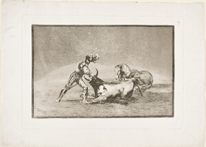 Tauromaquia: A Spanish Knight Kills the Bull After Having Lost His Horse (Un Caballero Español Mata un Toro Despues de Haber Perdido el Caballo)