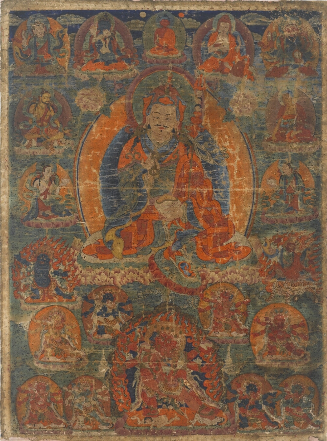 Padmasambhava with Wives and Emanations