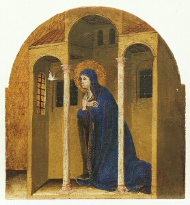 Coronation of the Virgin Altarpiece:  Virgin of the Annunciation