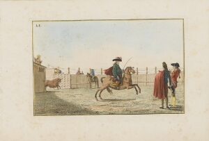 Collection of Principal Moves in a Bullfight: The Baliff Withdraws and the Picador Takes His Place As the Bull Enters the Ring