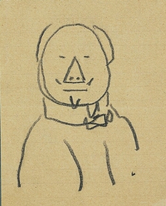 Self-Caricature, with Triangle Nose
