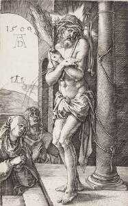 The Engraved Passion: Man of Sorrows Standing by the Column