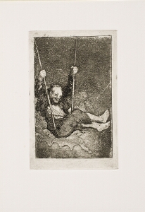 The Bordeaux Etchings: Late Caprichos of Goya: Warlock on a Swing among Demons/ Old Man on a Swing