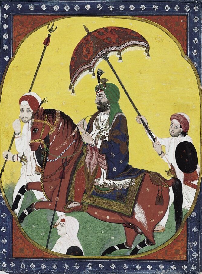An Equestrian Portrait of a Sikh Prince