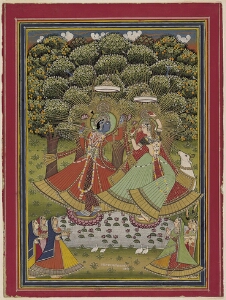 Ladies Worship Krishna and Radha