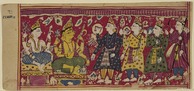Folio from a Samgrahanisutra Manuscript: The Court of Indra