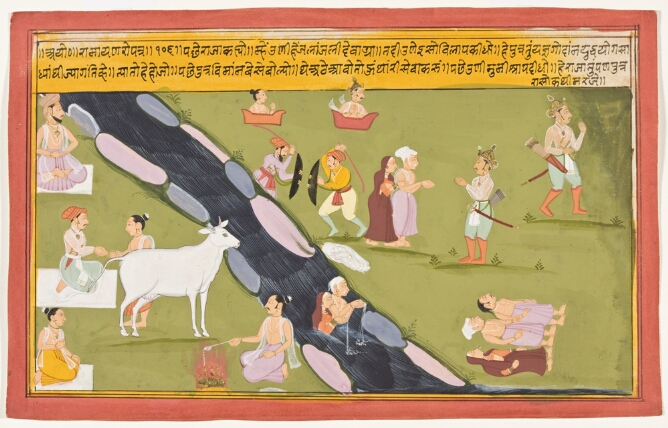 The People of Ayodha Prepare for Rama’s Departure, folio 106 from a Ramayana series