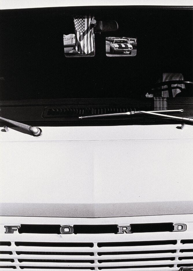 Untitled  (Ford Van with Flag in Window)