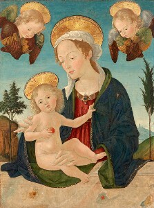 Madonna and Child with Two Cherubim