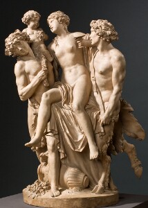 Bacchante Supported by Bacchus and a Faun