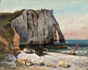 Cliff at Étretat, the Porte d' Aval