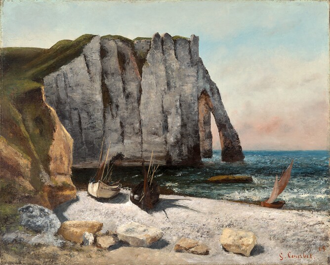 Cliff at Étretat, the Porte d' Aval