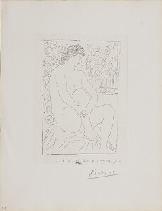 Suite Vollard, 1939, Paris: Nude Seated Before a Curtain