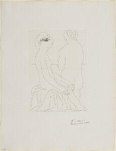 Suite Vollard, 1939, Paris: Seated Woman and Woman Seen from the Back