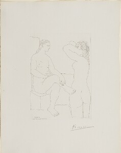 Suite Vollard, 1939, Paris: Two Models Looking at Each Other (Two Nudes)