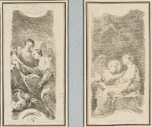 Study After Mattia Preti: Mystical Marriage of St. Catherine (from San Pietro a Maiella); Study After Mattia Preti: St. Catherine Cured by an Angel (from San Pietro a Maiella)