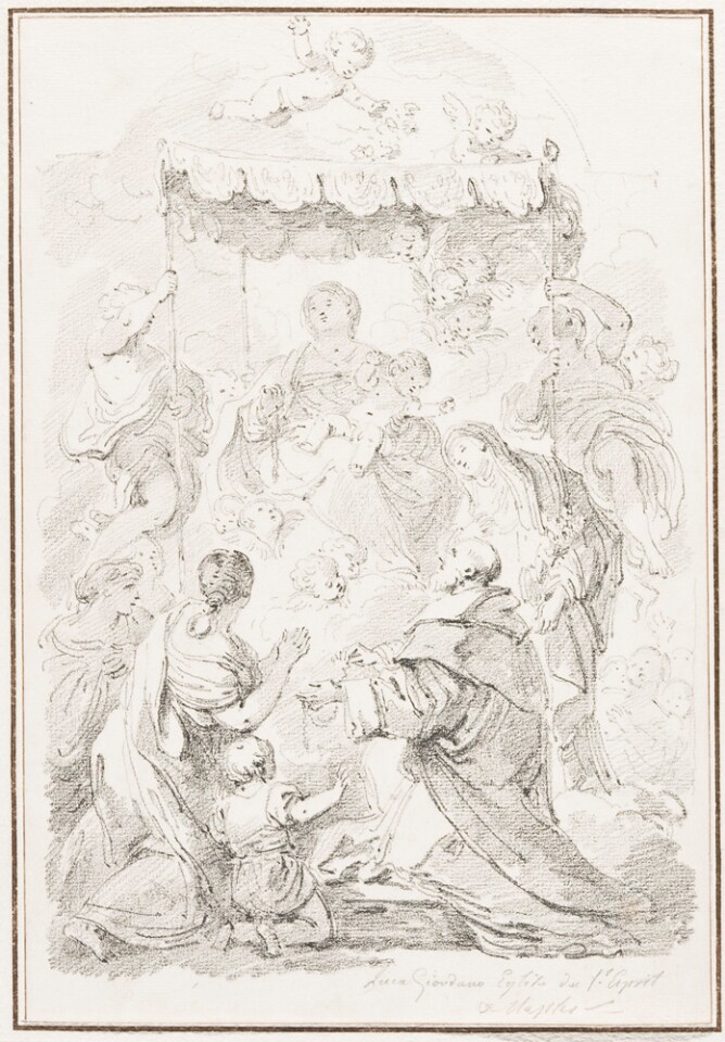 Study After Luca Giordano: The Madonna of the Rosary (from the Santo Spirito)