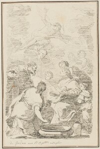 Study After Luca Giordano: Birth of the Virgin (from the Church of the Holy Apostles)