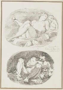 Study After Annibale Carracci: Venus and Cupid (from the Galleria Estense);  Study After Agostino Carracci: Pluto and Cerberus (from Galleria Estense)