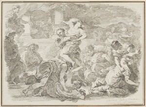 Study After Luca Giordano: Rape of the Sabines (from the Vecchia Collection)