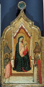 Madonna and Child Enthroned with Saints John Gualbertus, John the Baptist, Francis and Nicholas