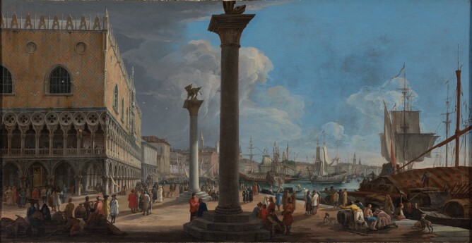 The Molo in Venice, Looking Toward the Riva degli Schiavoni