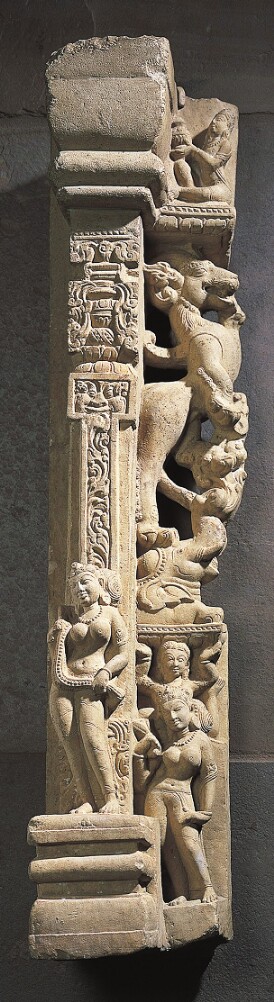 Celestials and Lion Subduing an Elephant