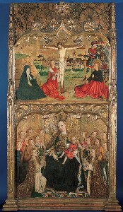 The Crucifixion and Madonna and Child Enthroned with Angels