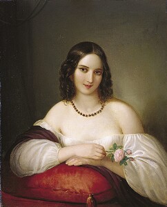 Young Woman with a Rose