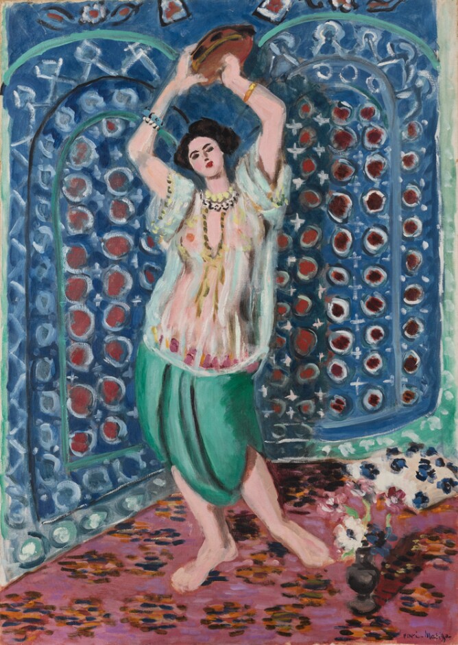 Odalisque with Tambourine (Harmony in Blue)