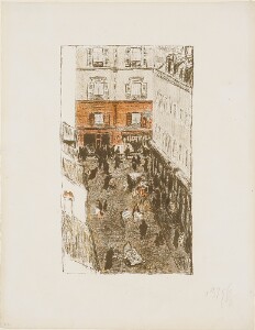 Some Aspects of Life in Paris: Street Corner Viewed from Above