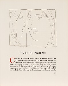 Les Metamorphoses by Ovid, 1931, Lausanne: Two Heads of Women