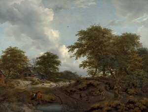 Woody Landscape with a Pool and Figures