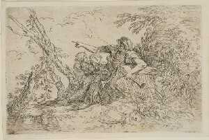 The Works of Salvator Rosa: Shepherd with a Flute and Two Other Figures