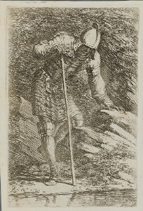 The Works of Salvator Rosa: Solider in Helmet and Armor Regarding a Stream