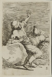 The Works of Salvator Rosa: Man Pointing Upward and Soldier in Repose