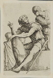 The Works of Salvator Rosa: Seated Soldier with Shield and Three Other Figures