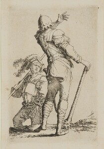 The Works of Salvator Rosa: Two Soldiers, One Seen from Behind, Holding a Club