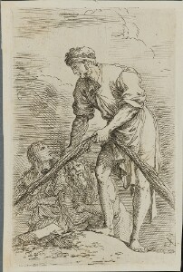 The Works of Salvator Rosa: Man with Fishing Net and Two Other Figures